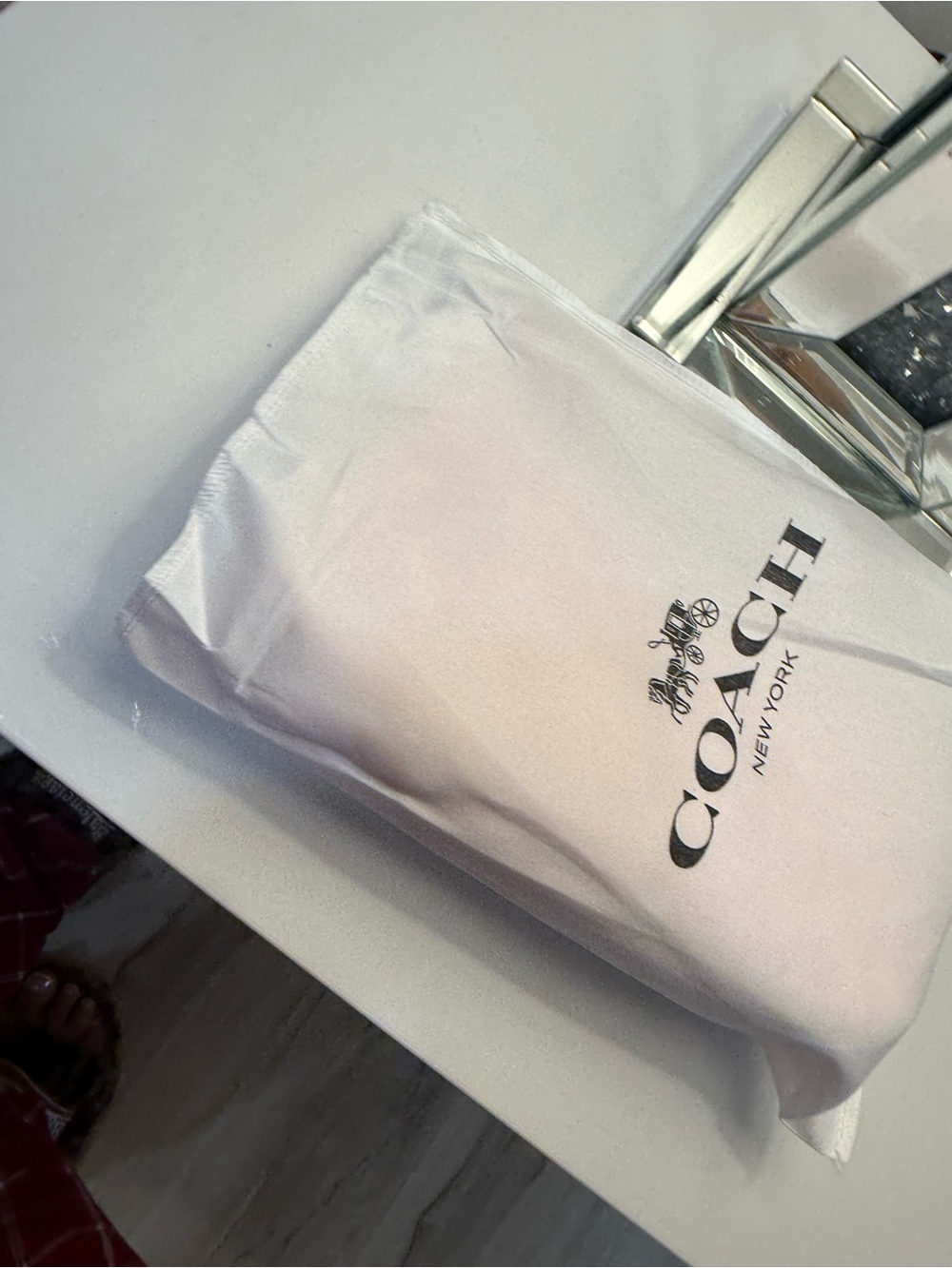 Coach Pink Signature Heart-Chain Convertible Mini Bag - Picture 8 of 9